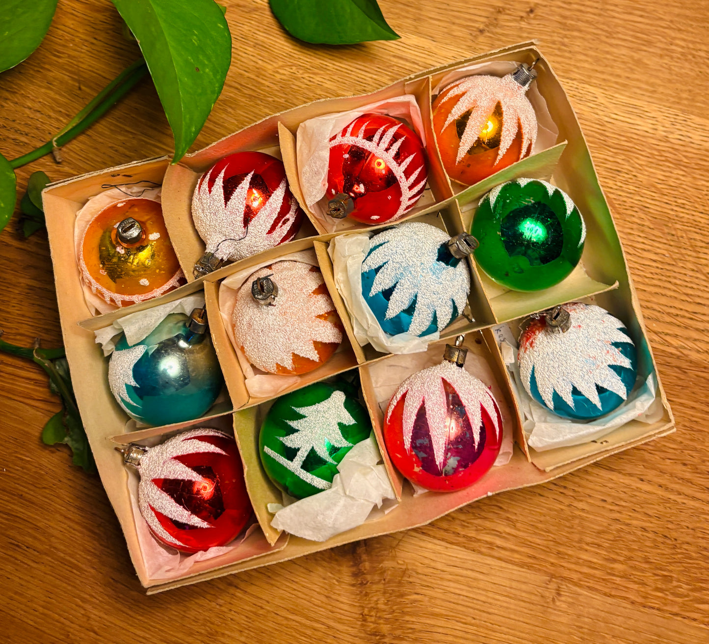 Vintage julekugler 〰️ 12 stk.