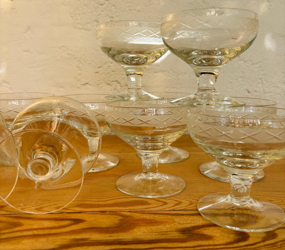 Champagneskål fra Holmegaards Ejby-serie