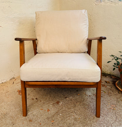 Armchair oak/teak