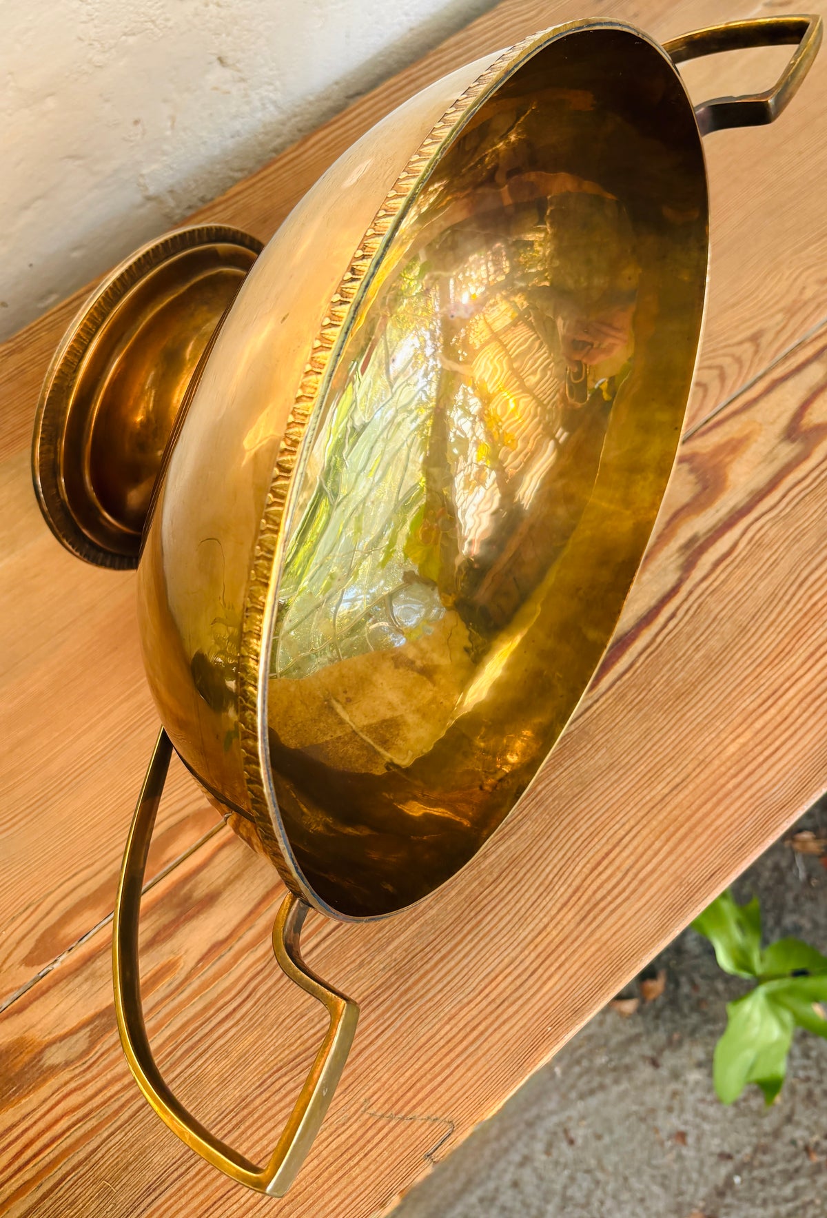 Vintage champagnebowle i messing