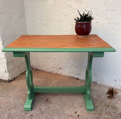Small side table with green frame