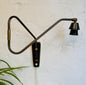 Brass swing-arm lamp