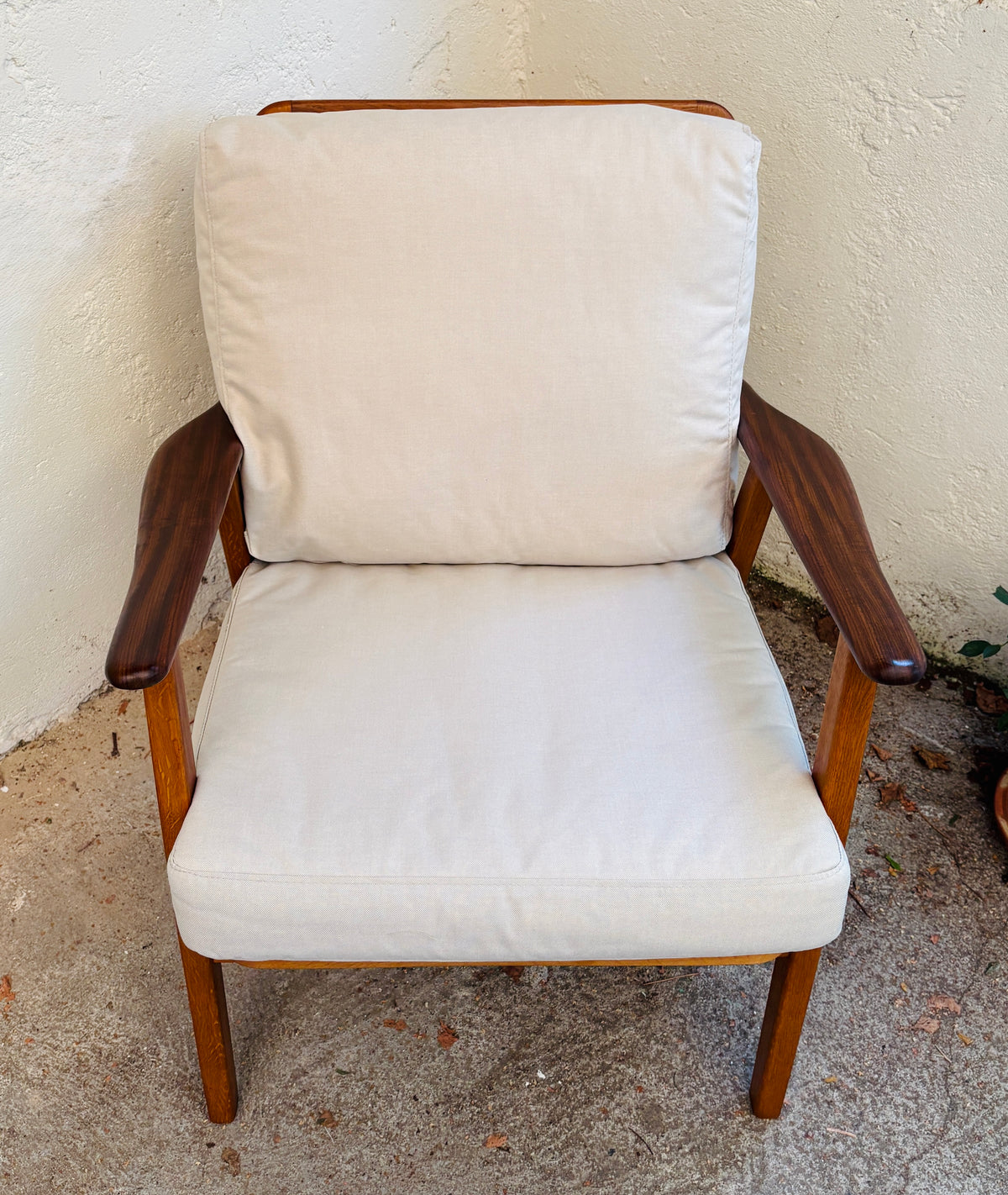 Armchair oak/teak