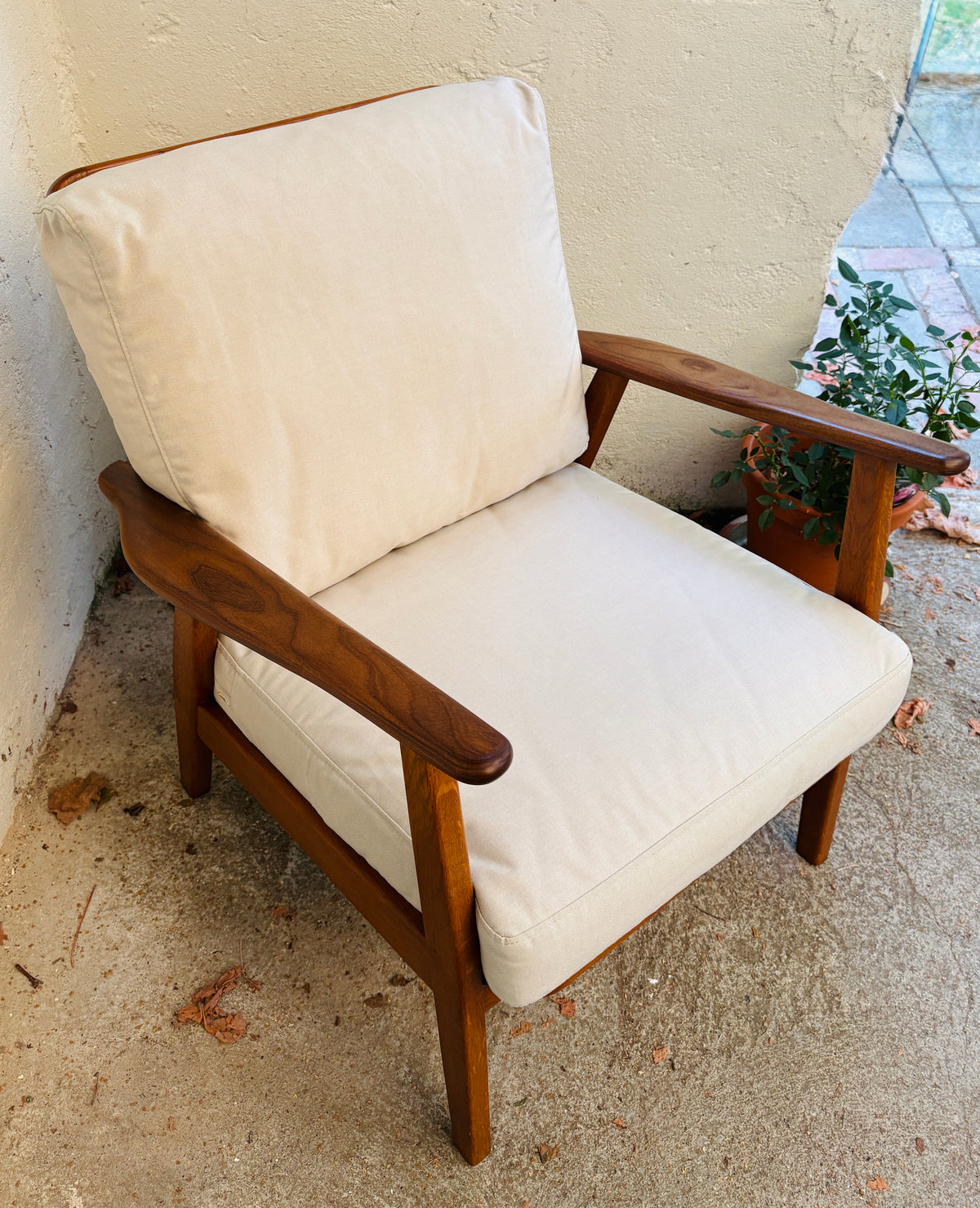 Armchair oak/teak