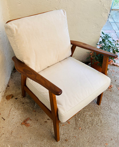 Armchair oak/teak