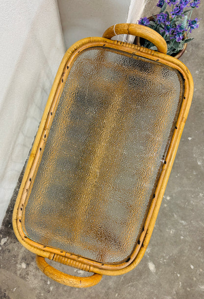 Bambus sidebord med magasinholder