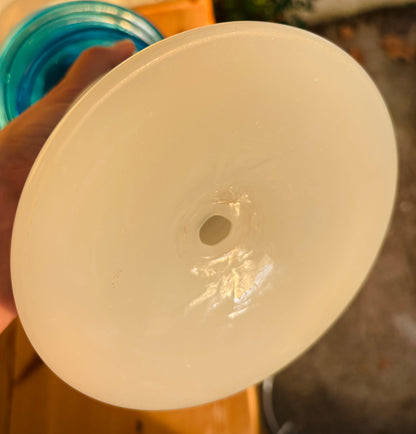 Bordlampe i opalineglas