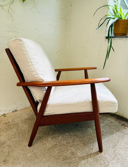 Retro lænestol i massiv teak - 2