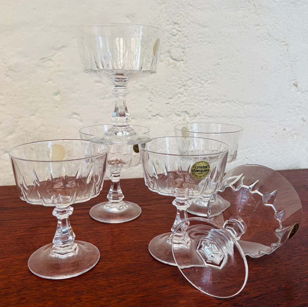 Cristal d’Arques champagne coupes