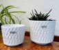 Løvemose Keramik flower pot covers in white stoneware