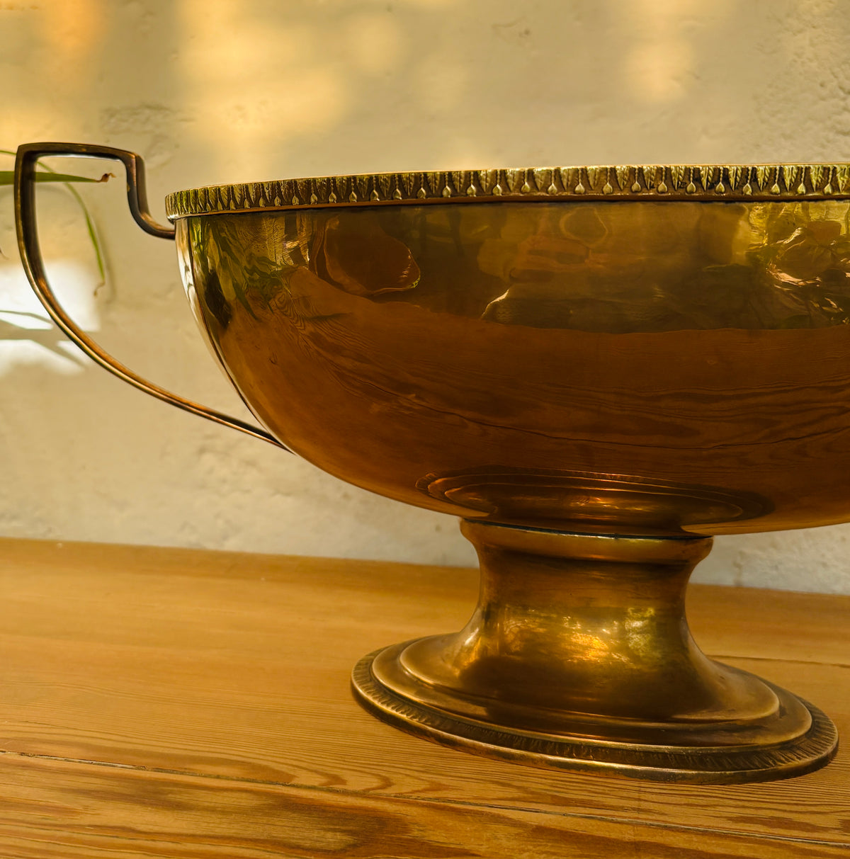 Vintage champagnebowle i messing