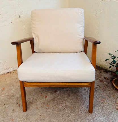 Armchair oak/teak