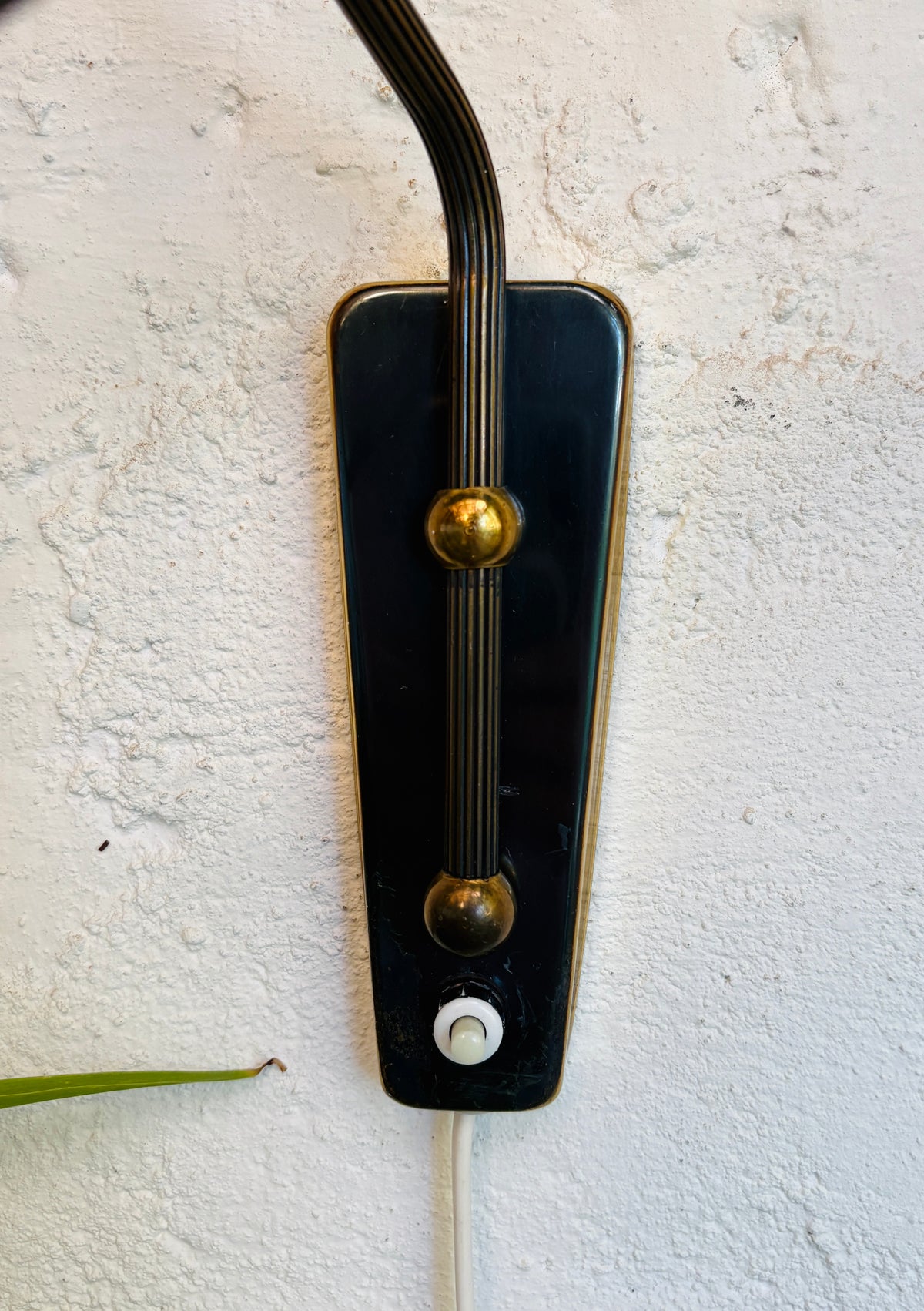 Brass swing-arm lamp