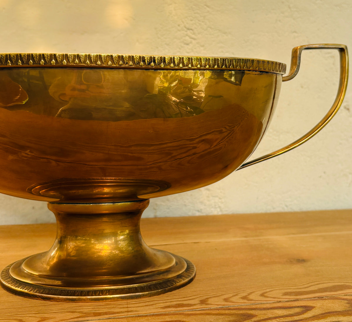 Vintage champagnebowle i messing