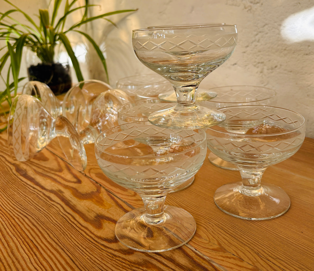 Champagneskål fra Holmegaards Ejby-serie