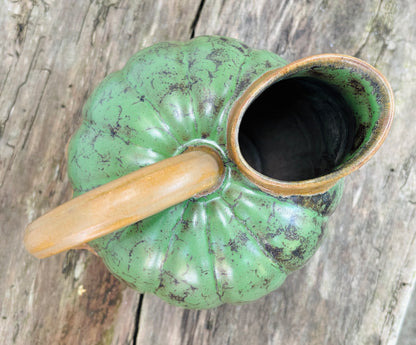 Louis Lourioux pumpkin pitcher in glazed stoneware