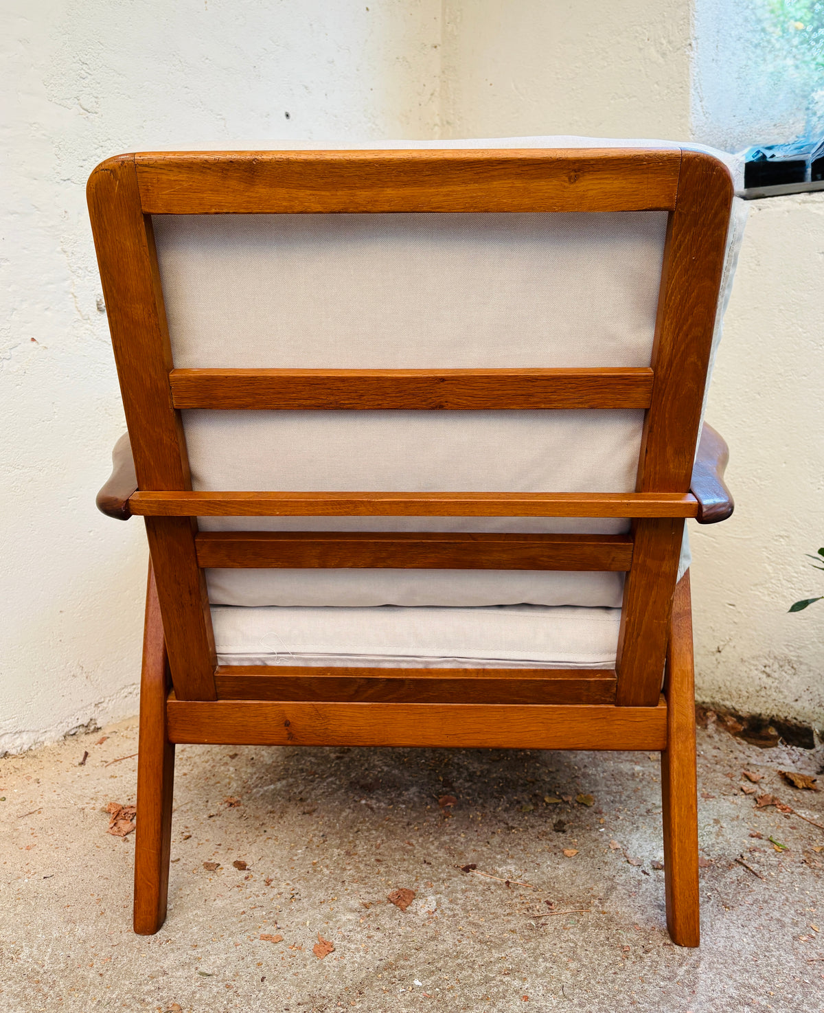 Armchair oak/teak