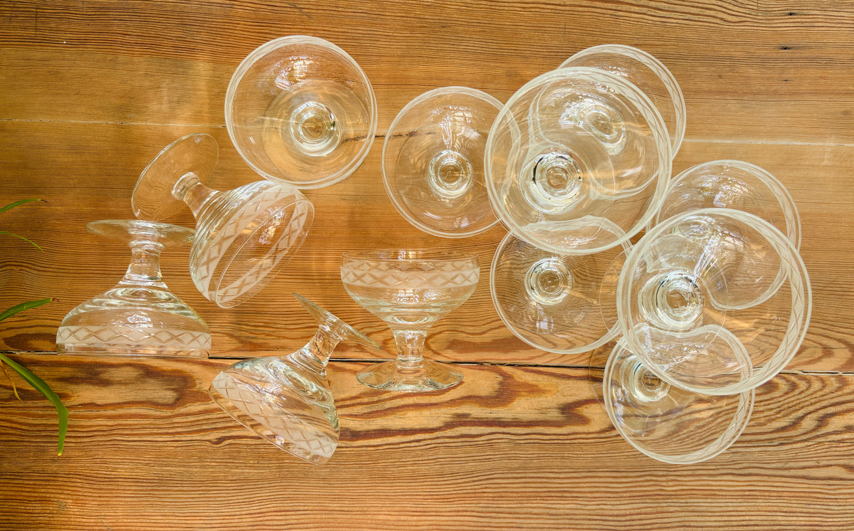 Champagneskål fra Holmegaards Ejby-serie