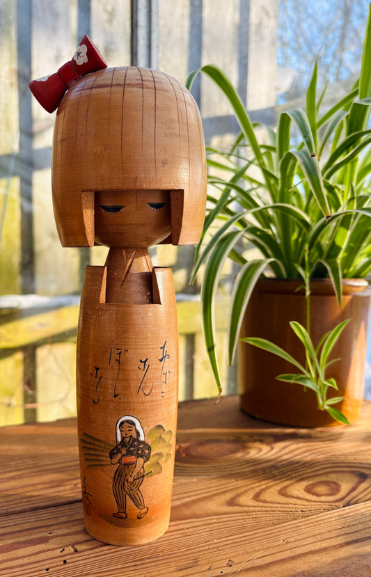 Vintage Kokeshi dukke – 26,5 cm