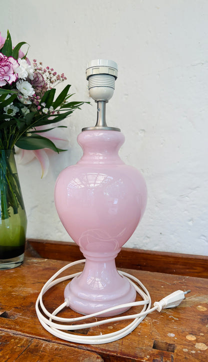 Holmegaard Florence table lamp in rose opal glass