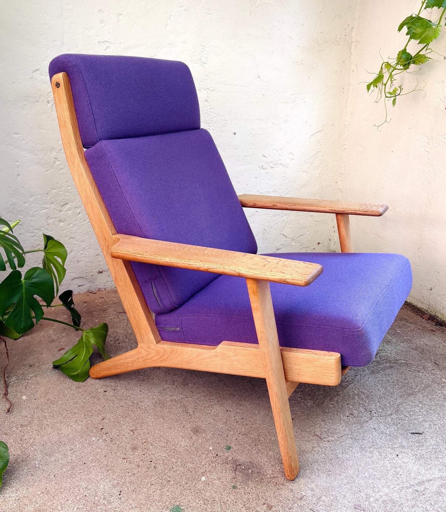 Hans J. Wegner højrygget lænestol