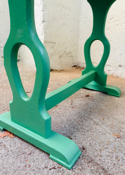 Small side table with green frame
