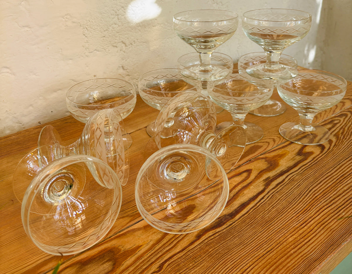 Champagneskål fra Holmegaards Ejby-serie