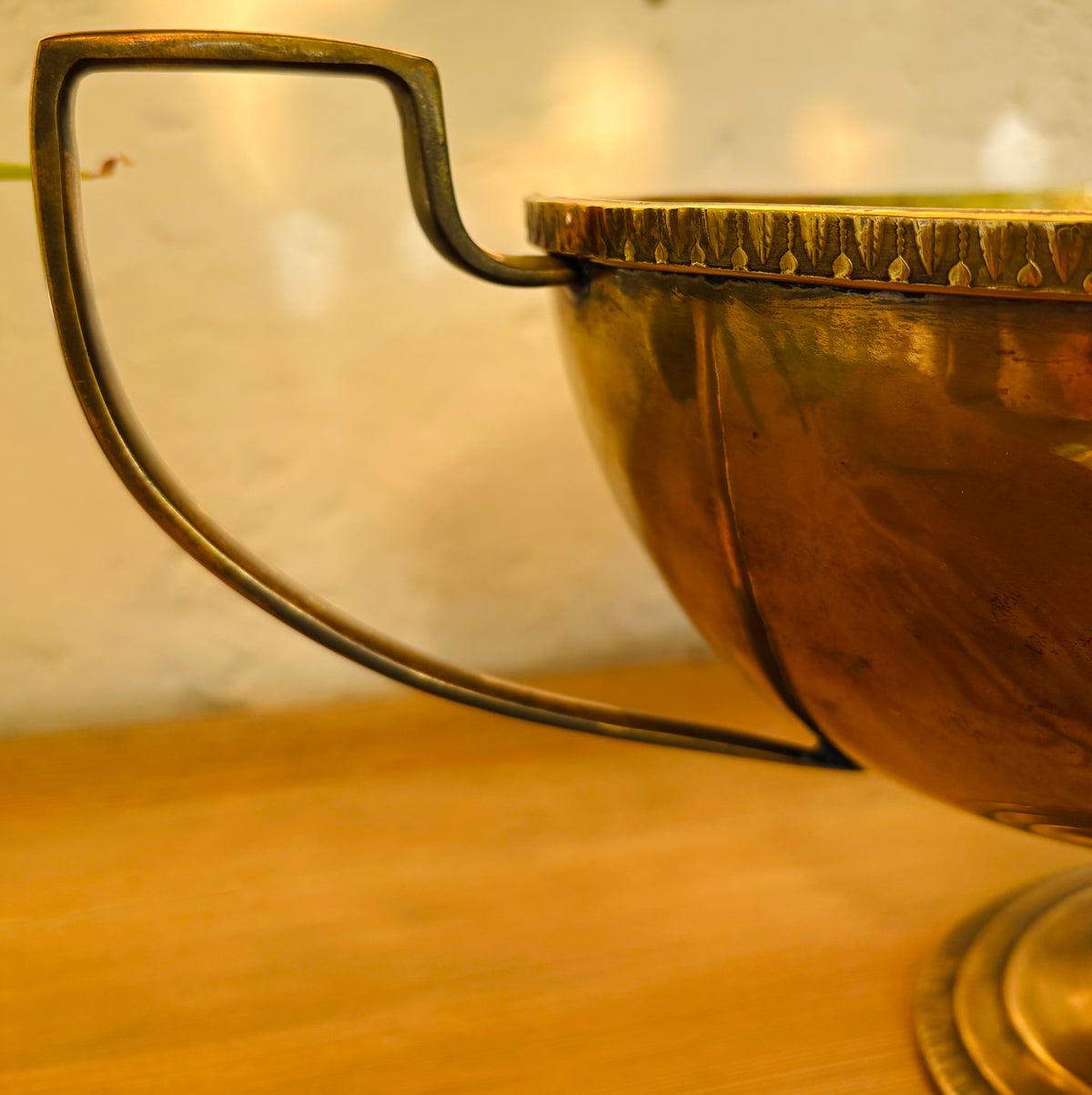 Vintage champagnebowle i messing