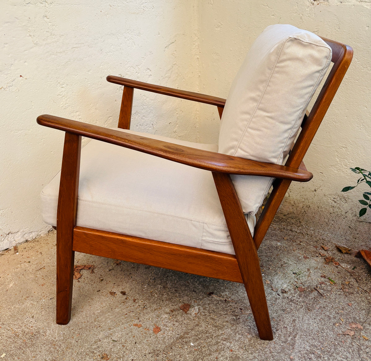 Armchair oak/teak