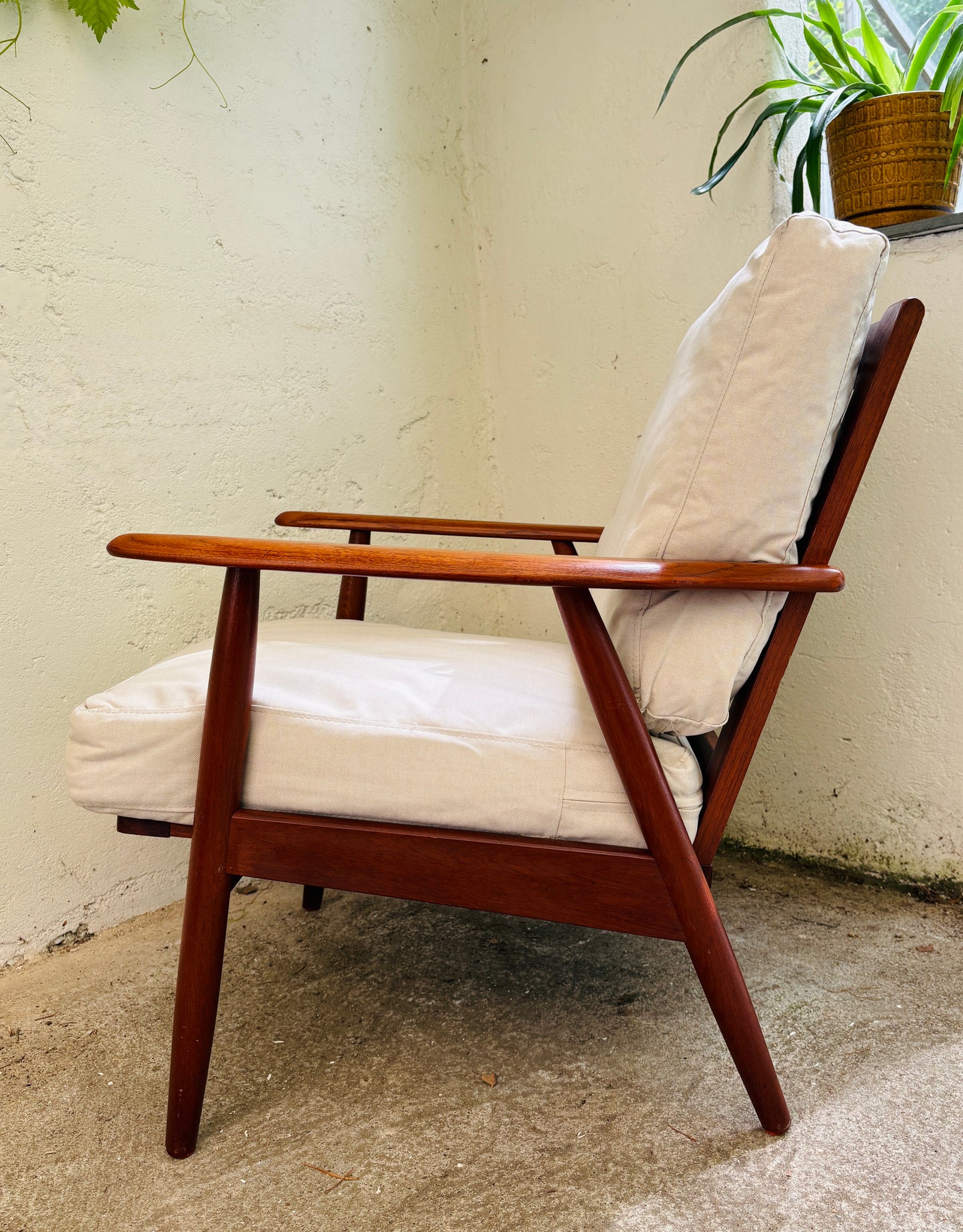 Retro lænestol i massiv teak - 2