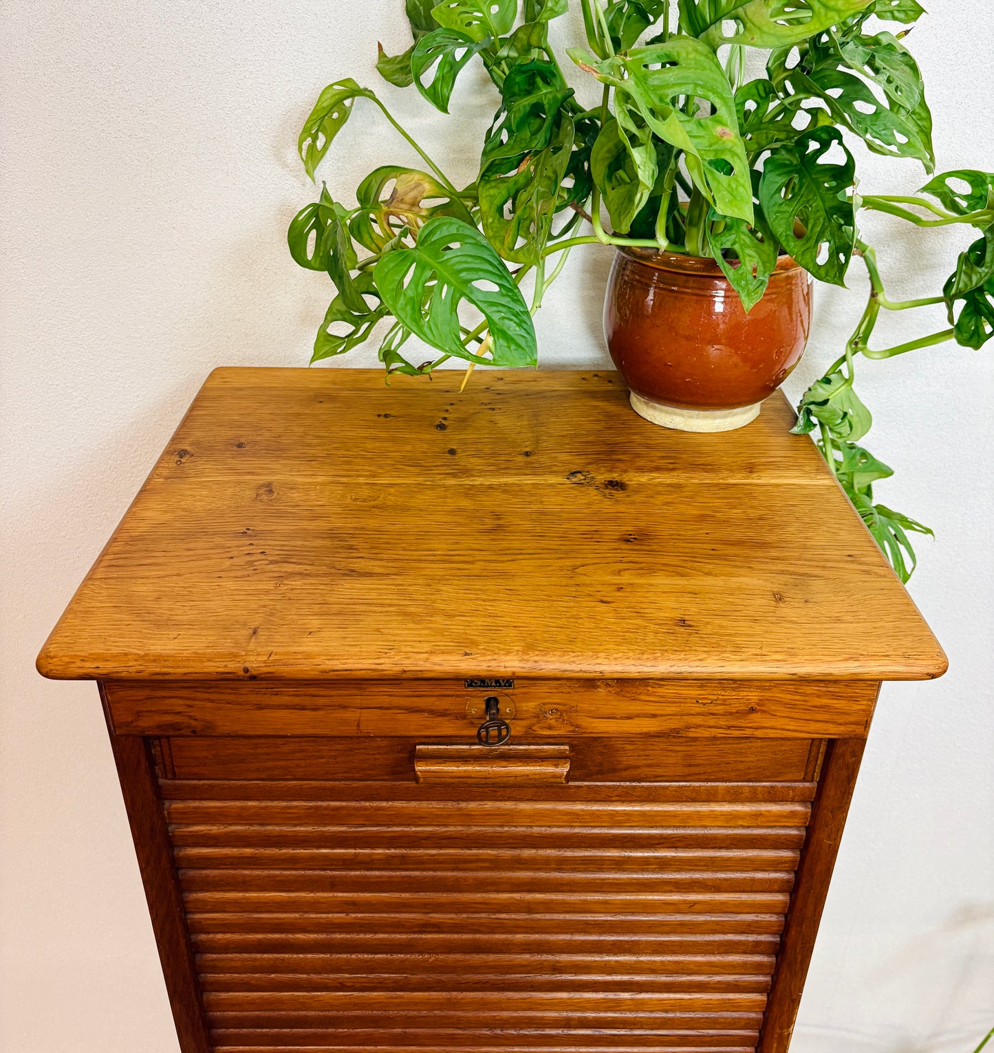 Jalousiskab med fine detaljer
