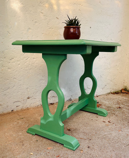 Small side table with green frame