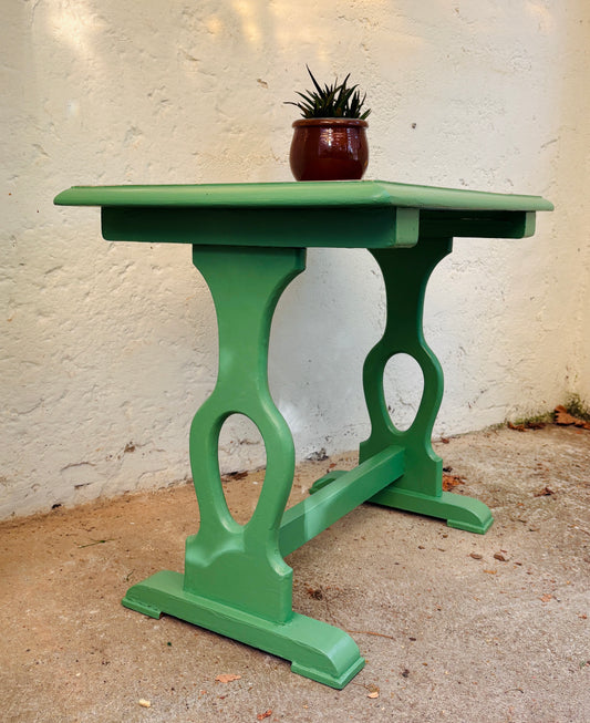 Small side table with green frame