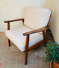 Armchair oak/teak