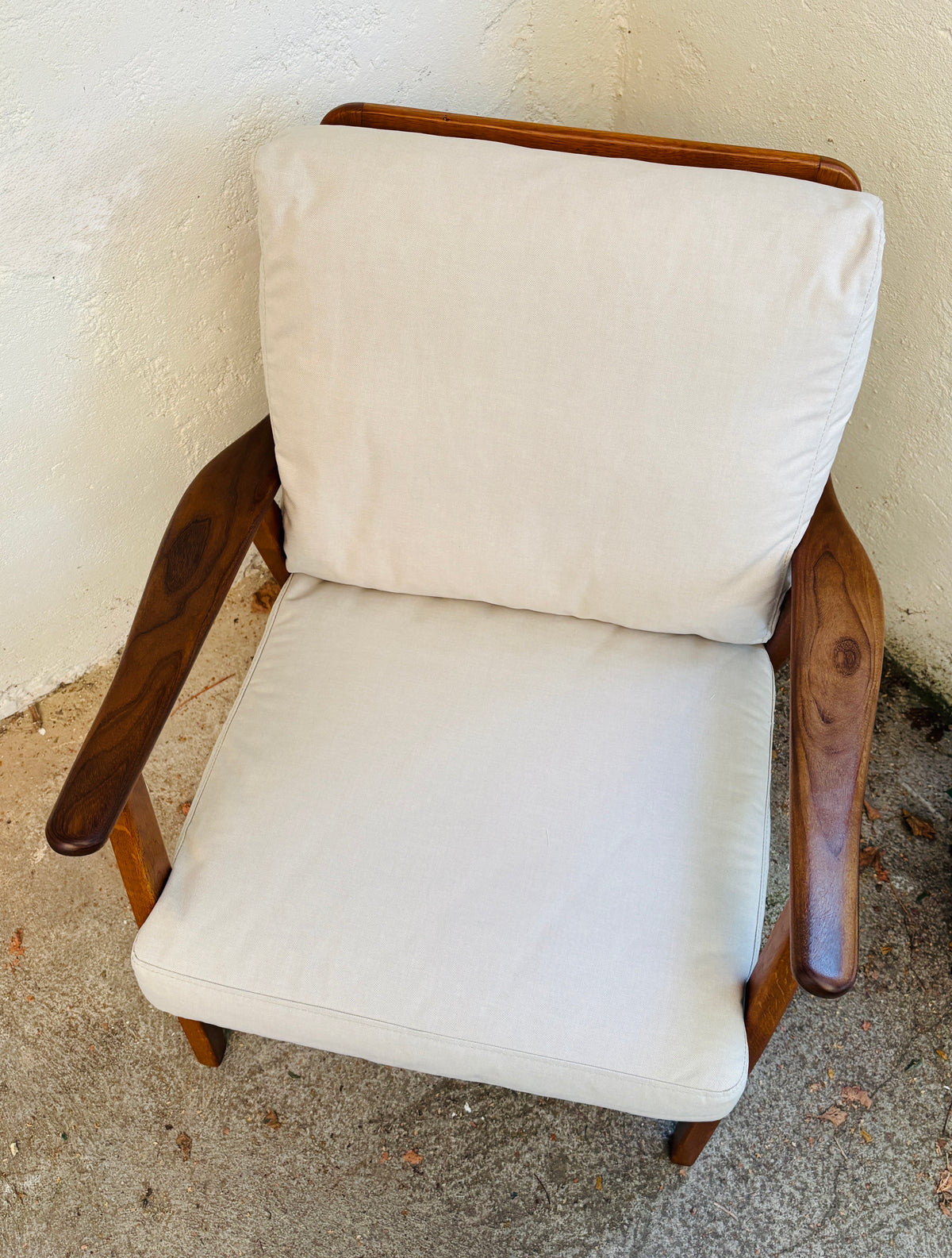 Armchair oak/teak