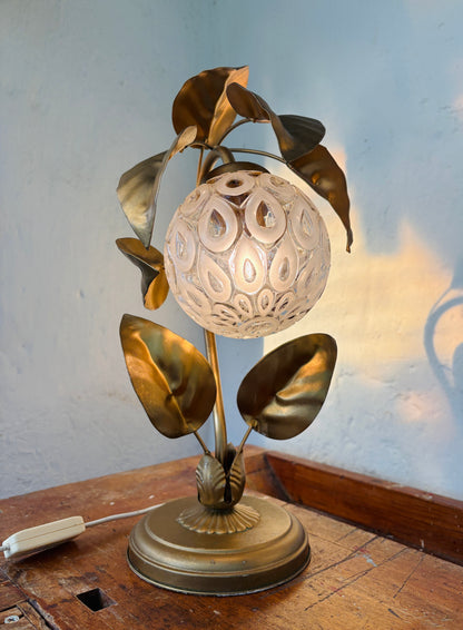 Vintage bordlampe i Hollywood Regency-stil