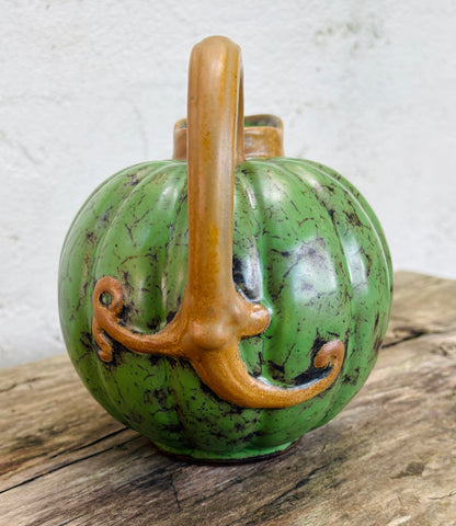 Louis Lourioux pumpkin pitcher in glazed stoneware