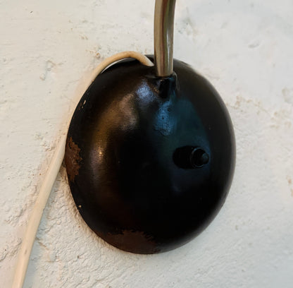 Art Deco lampe med mintgrøn glaskuppel