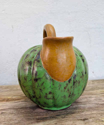 Louis Lourioux pumpkin pitcher in glazed stoneware