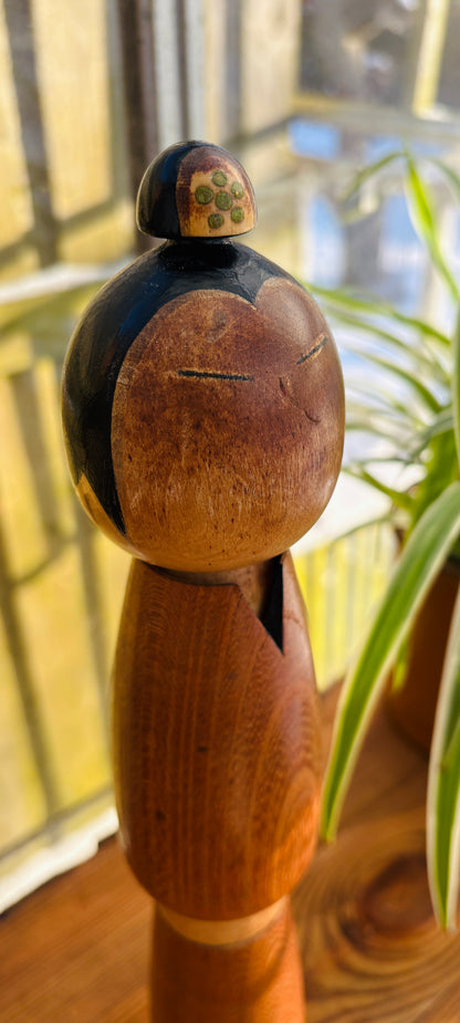 Vintage Japansk Kokeshi – 36 cm høj
