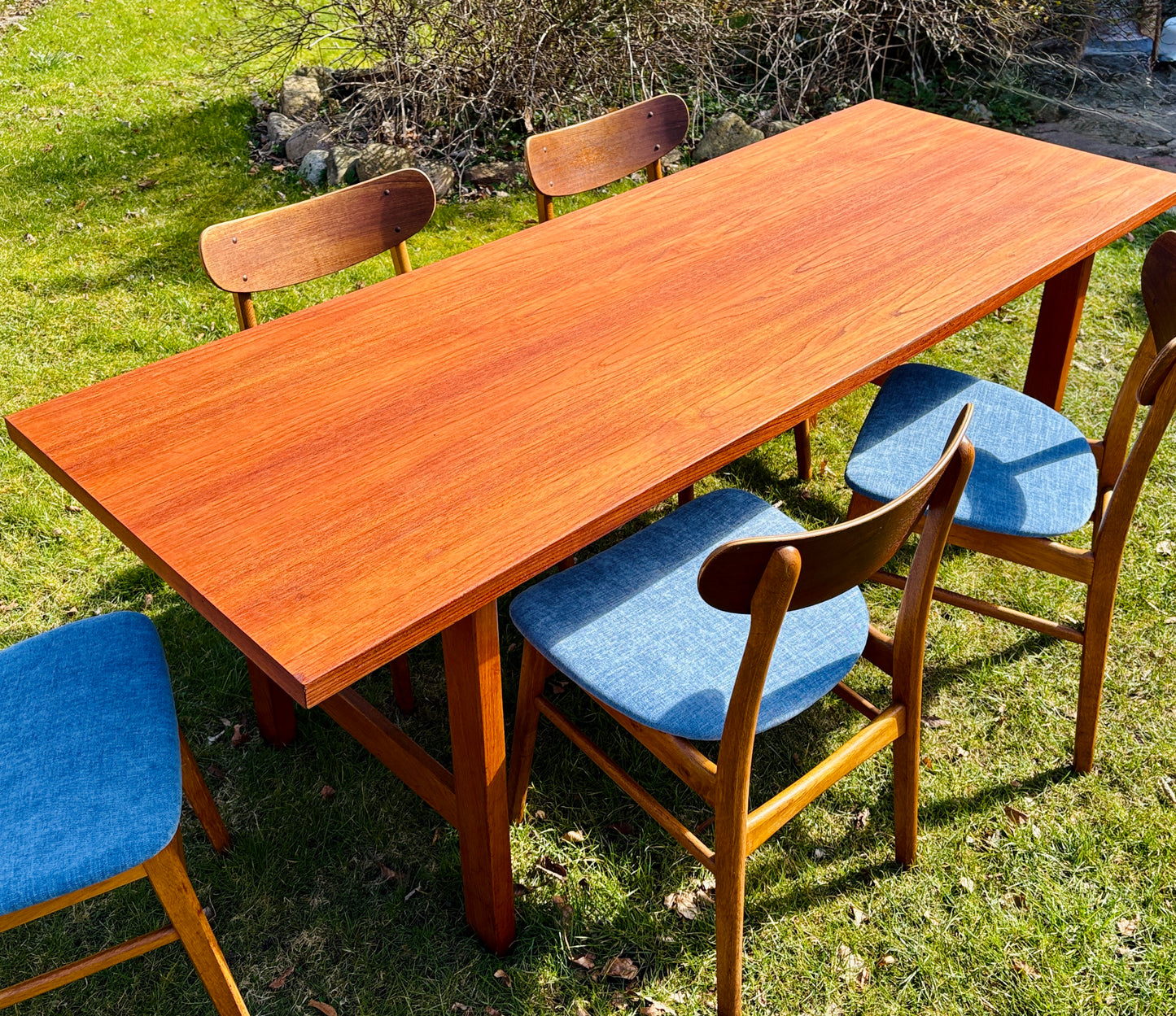 Vintage spise/tegnebord i teak og eg
