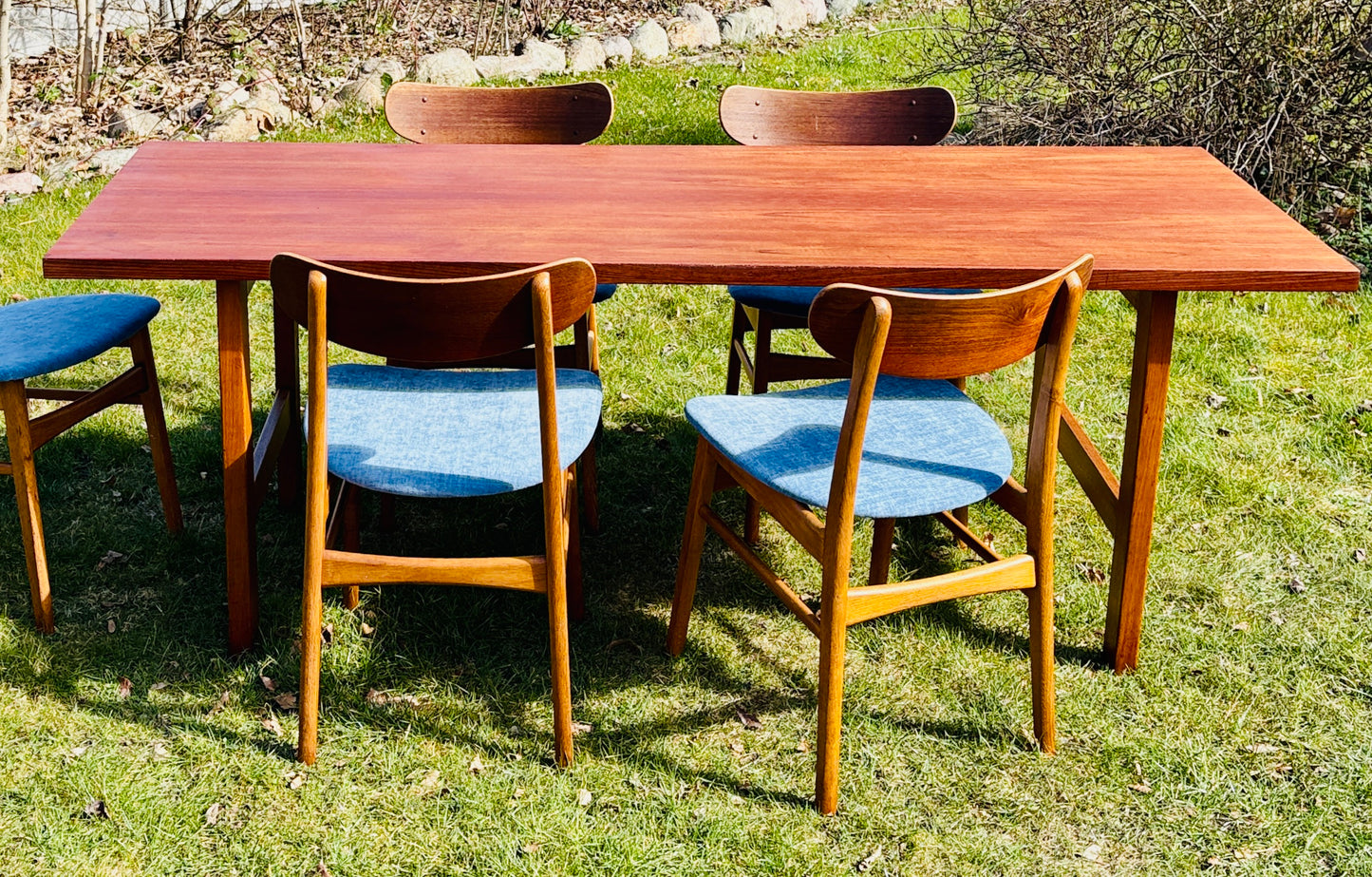 Vintage spise/tegnebord i teak og eg