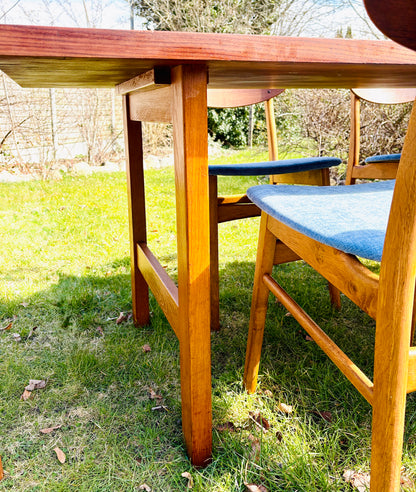 Vintage spise/tegnebord i teak og eg