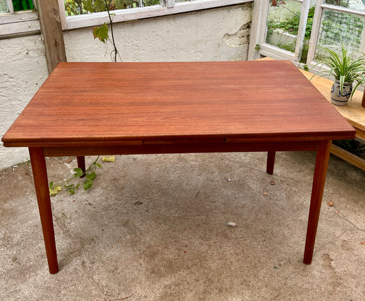 Teak spisebord med hollandsk udtræk