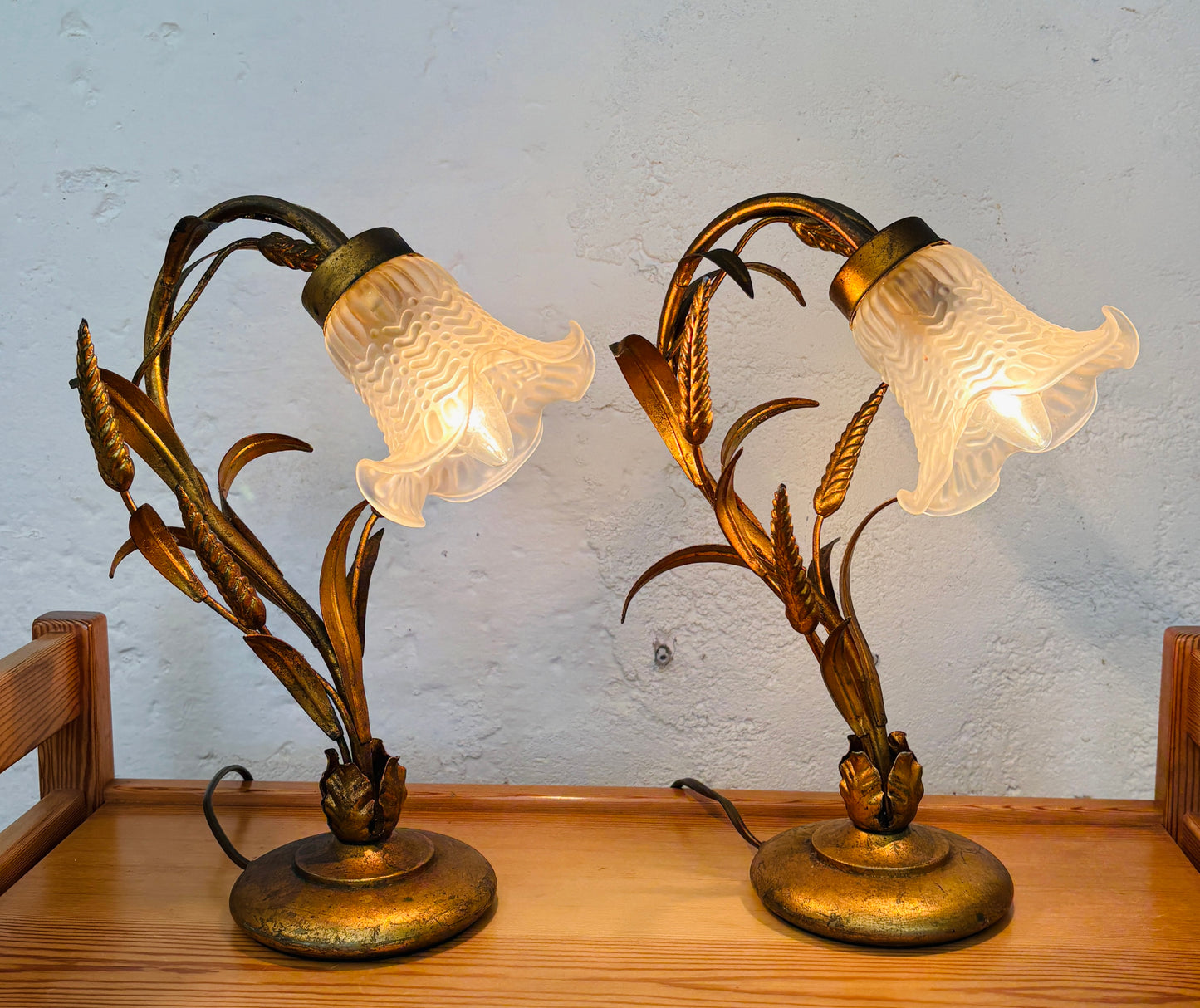 2 stk. Hollywood Regency bordlamper