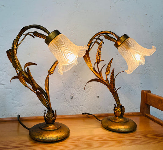 2 stk. Hollywood Regency bordlamper
