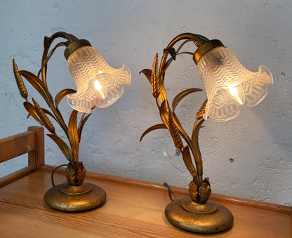 2 stk. Hollywood Regency bordlamper
