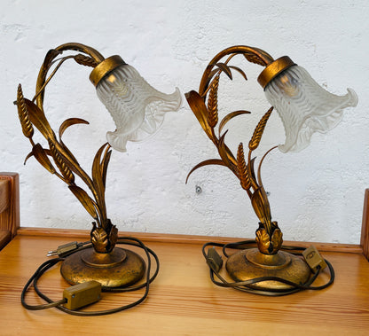 2 stk. Hollywood Regency bordlamper