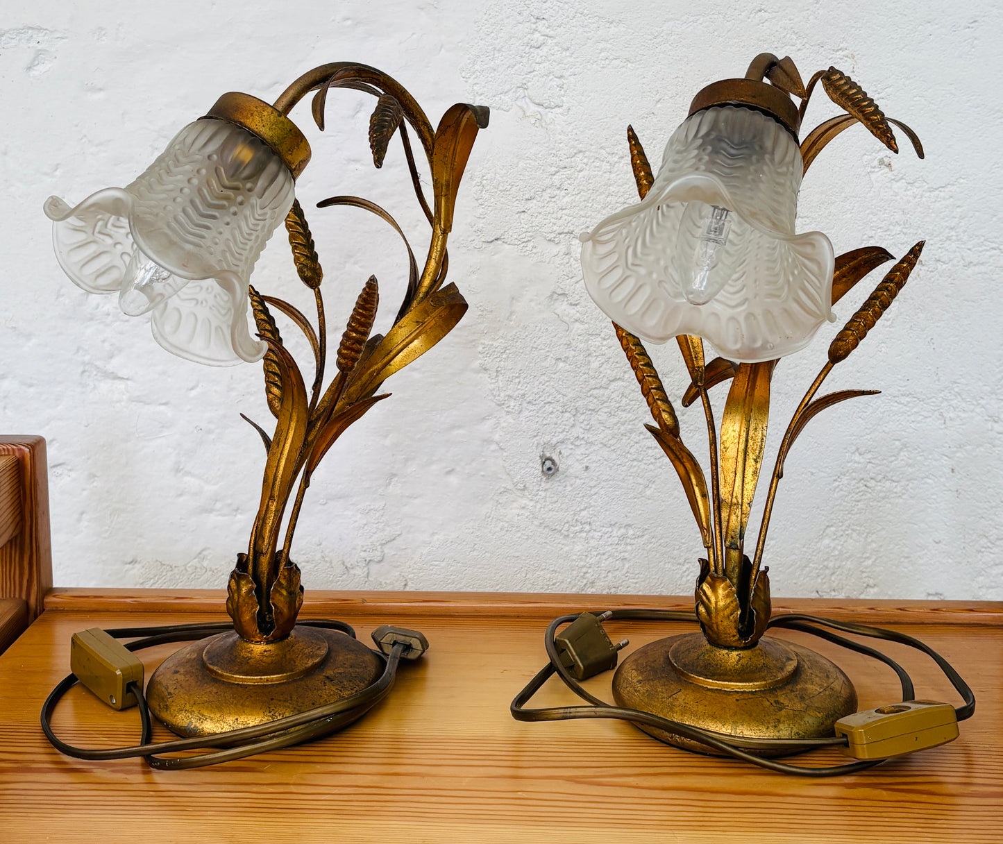2 stk. Hollywood Regency bordlamper