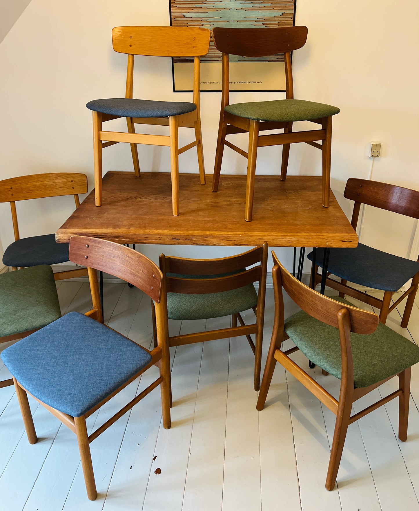 Samling spisebordsstole